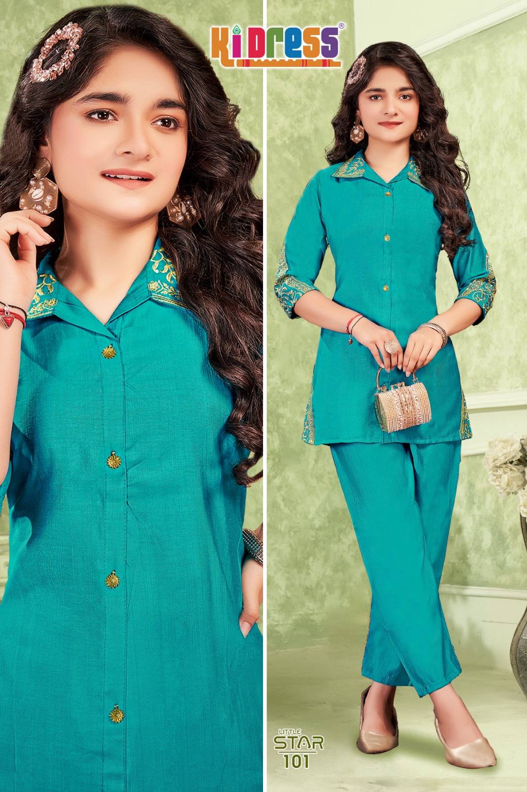 Little Star By Kidress 101 To 102 Series Designer Stylish Fancy Colorful Beautiful Party Wear & Ethnic Wear Collection Vatican Co-Ord At Wholesale Price