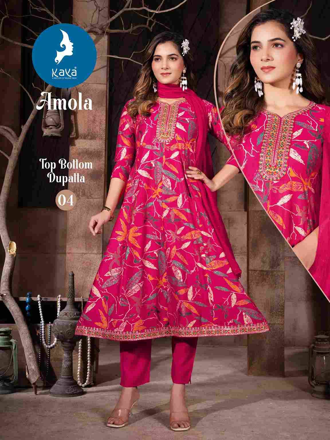 Amola By Kaya 01 To 06 Series Beautiful Stylish Festive Suits Fancy Colorful Casual Wear & Ethnic Wear & Ready To Wear Vartican Dresses At Wholesale Price