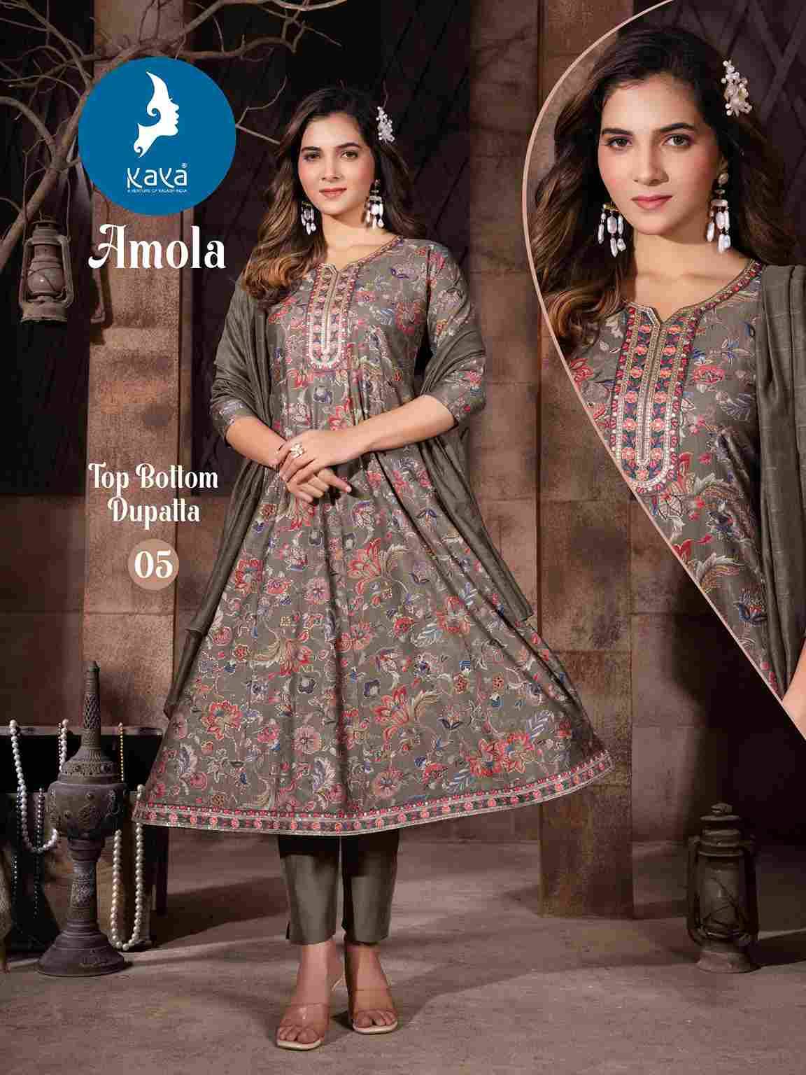 Amola By Kaya 01 To 06 Series Beautiful Stylish Festive Suits Fancy Colorful Casual Wear & Ethnic Wear & Ready To Wear Vartican Dresses At Wholesale Price