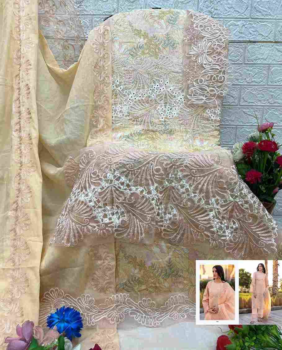 Rang Rasiya Lawn-25 Vol-3 By Deepsy Suits 1221 To 1225 Series Pakistani Stylish Beautiful Colourful Printed & Embroidered Party Wear & Occasional Wear Pure Cotton Dresses At Wholesale Price
