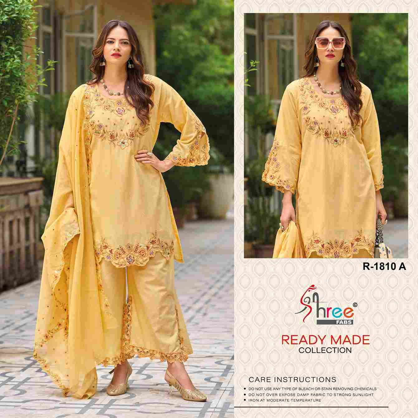 Shree Fabs Hit Design R-1810 Colours By Shree Fabs R-1810-A To R-1810-D Series Designer Pakistani Suits Collection Beautiful Stylish Fancy Colorful Party Wear & Occasional Wear Cambric Lawn Cotton Dresses At Wholesale Price