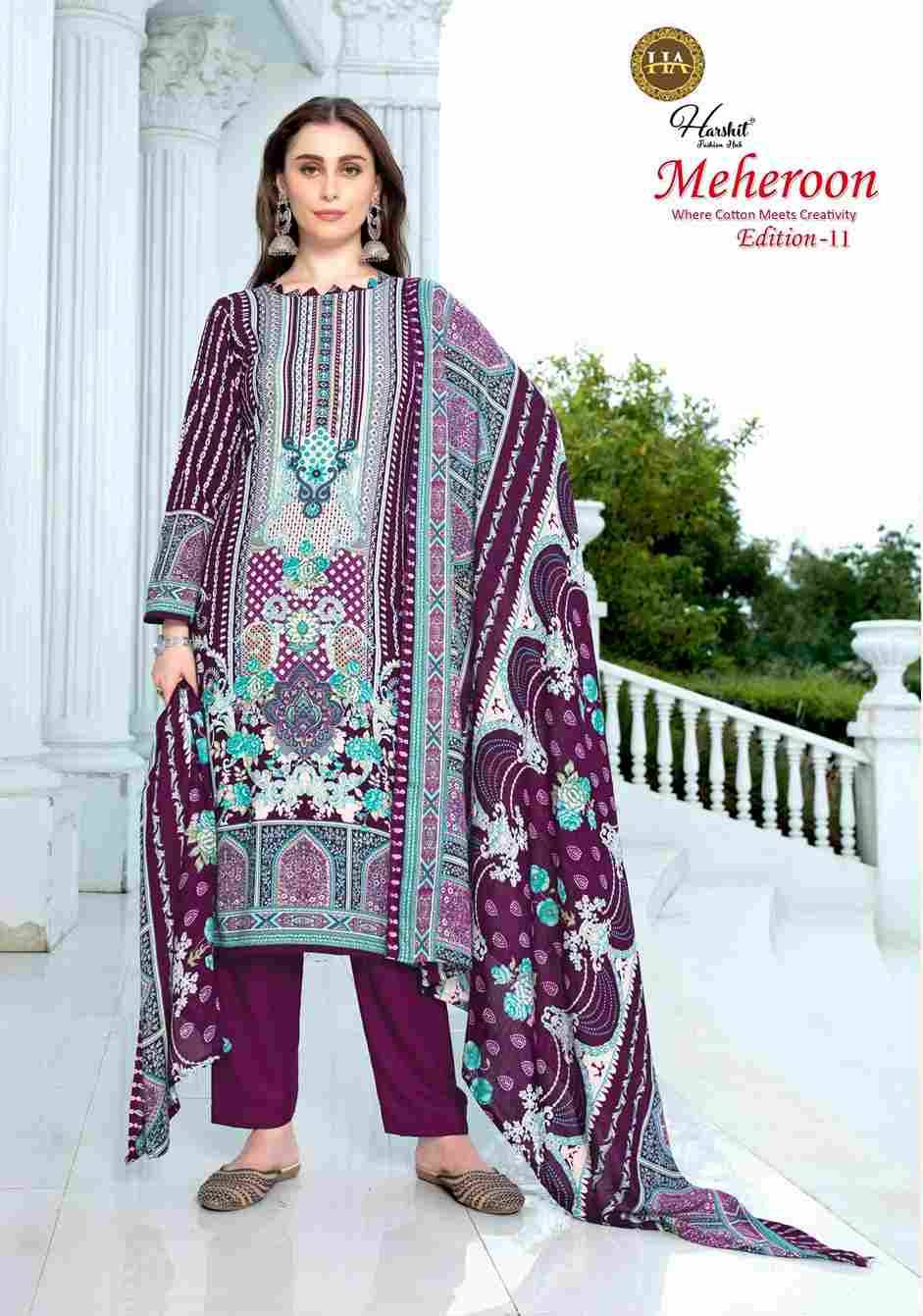Meheroon Vol-11 By Harshit Fashion Hub 2519-19-01 To 2519-19-06 Series Beautiful Suits Colorful Stylish Fancy Casual Wear & Ethnic Wear Pure Viscose Rayon Print Dresses At Wholesale Price