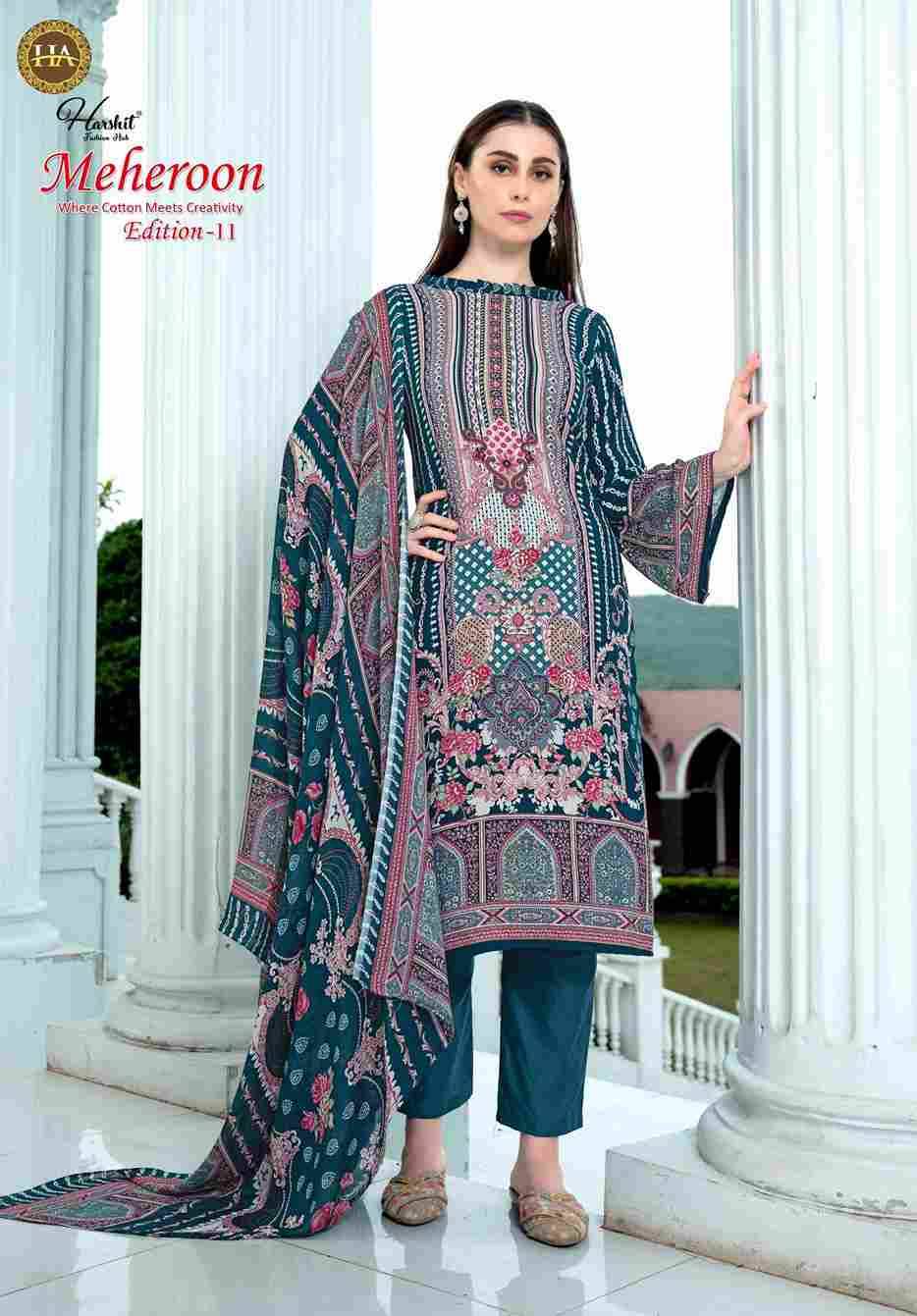 Meheroon Vol-11 By Harshit Fashion Hub 2519-19-01 To 2519-19-06 Series Beautiful Suits Colorful Stylish Fancy Casual Wear & Ethnic Wear Pure Viscose Rayon Print Dresses At Wholesale Price