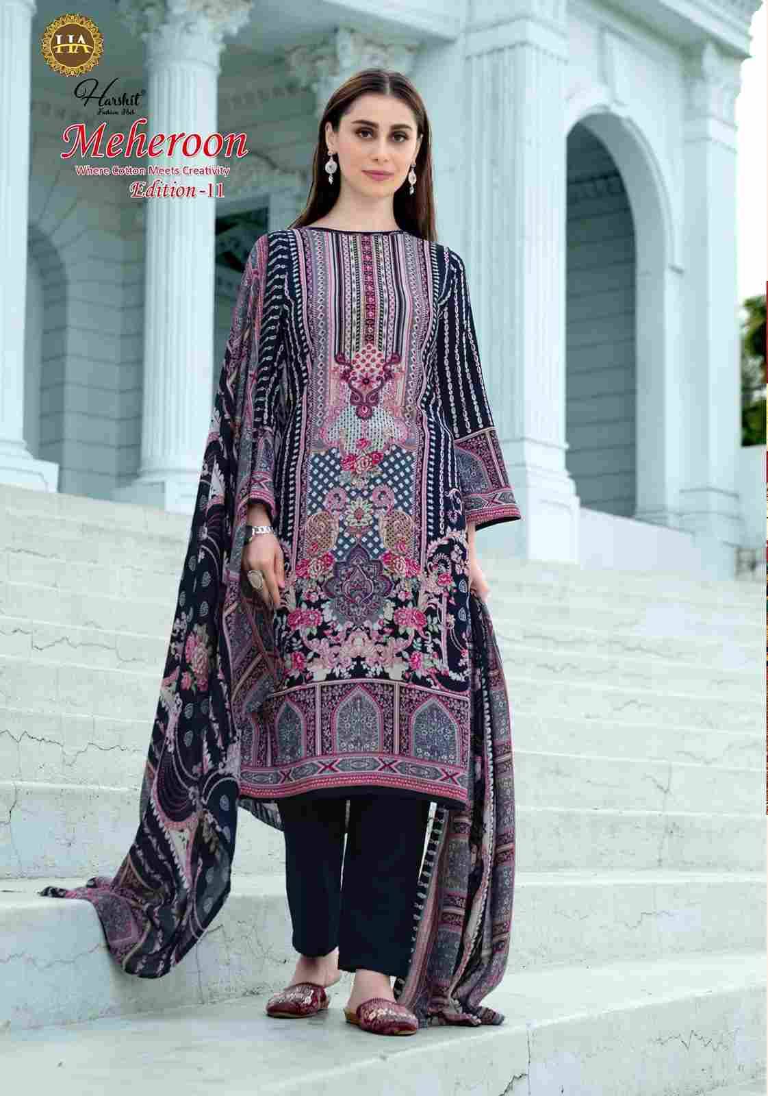 Meheroon Vol-11 By Harshit Fashion Hub 2519-19-01 To 2519-19-06 Series Beautiful Suits Colorful Stylish Fancy Casual Wear & Ethnic Wear Pure Viscose Rayon Print Dresses At Wholesale Price