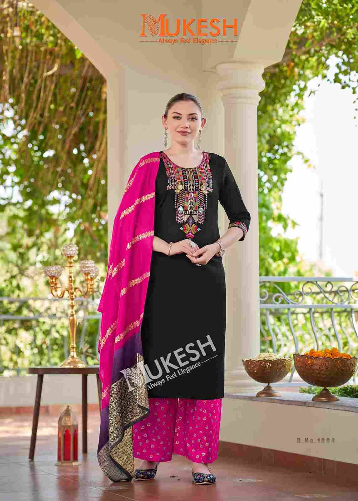 Mausam By Mukesh 1001 To 1008 Series Beautiful Stylish Festive Suits Fancy Colorful Casual Wear & Ethnic Wear & Ready To Wear Rayon Dresses At Wholesale Price