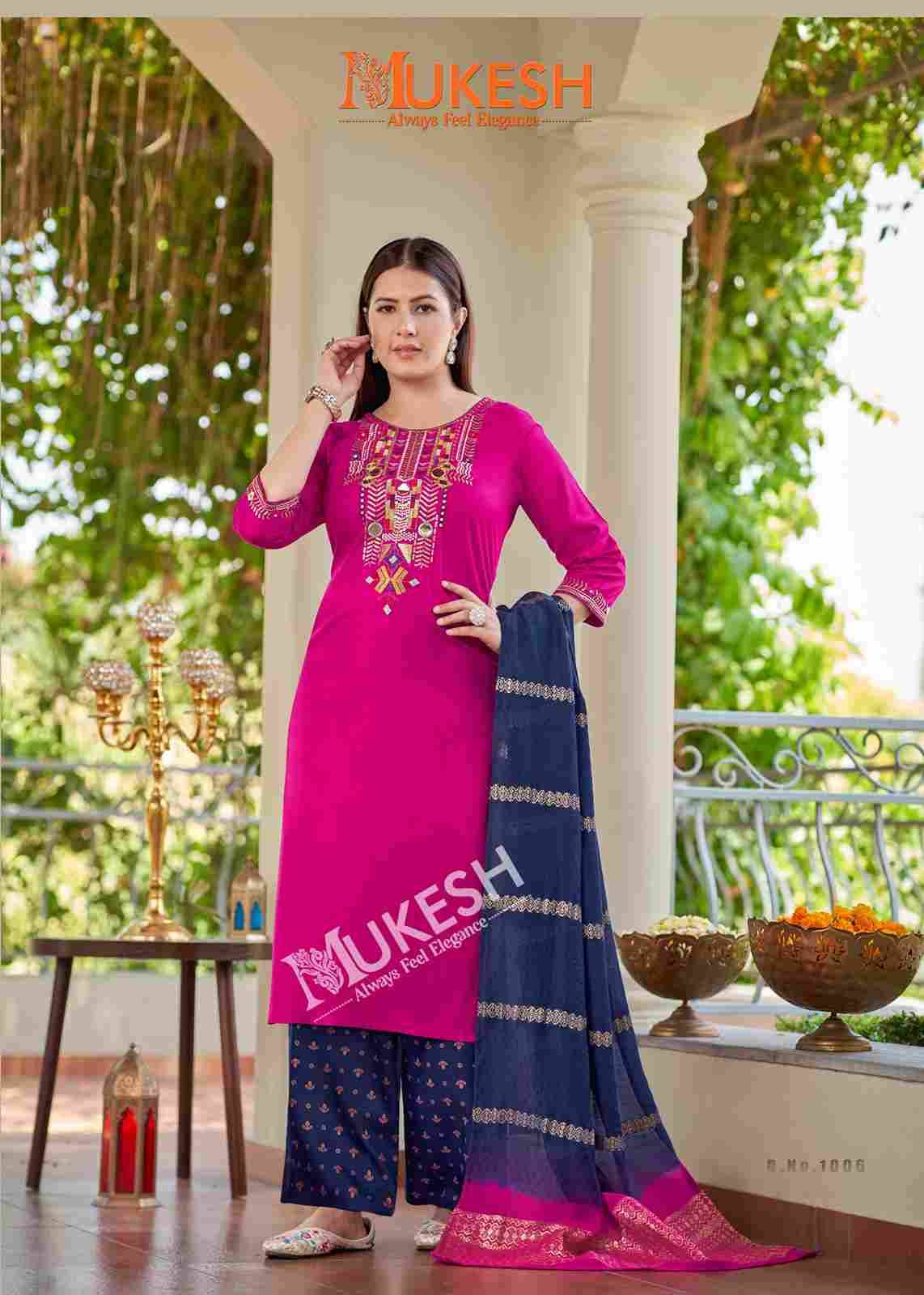 Mausam By Mukesh 1001 To 1008 Series Beautiful Stylish Festive Suits Fancy Colorful Casual Wear & Ethnic Wear & Ready To Wear Rayon Dresses At Wholesale Price