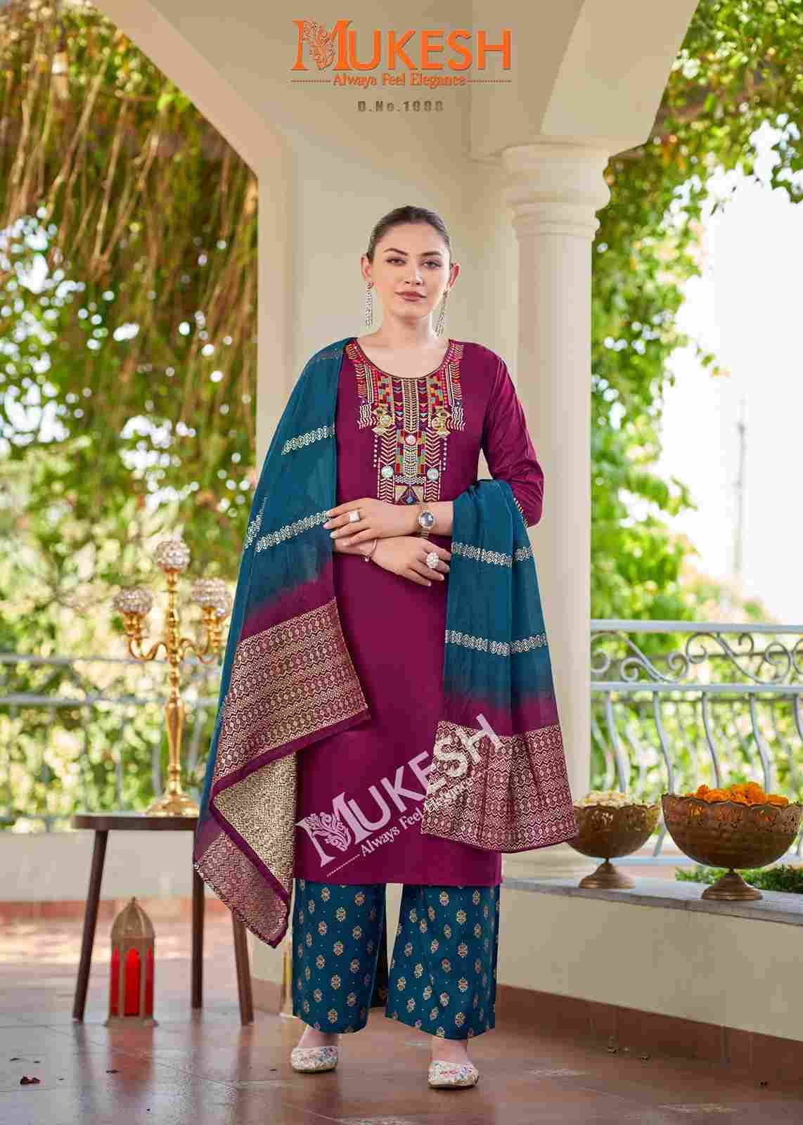 Mausam By Mukesh 1001 To 1008 Series Beautiful Stylish Festive Suits Fancy Colorful Casual Wear & Ethnic Wear & Ready To Wear Rayon Dresses At Wholesale Price