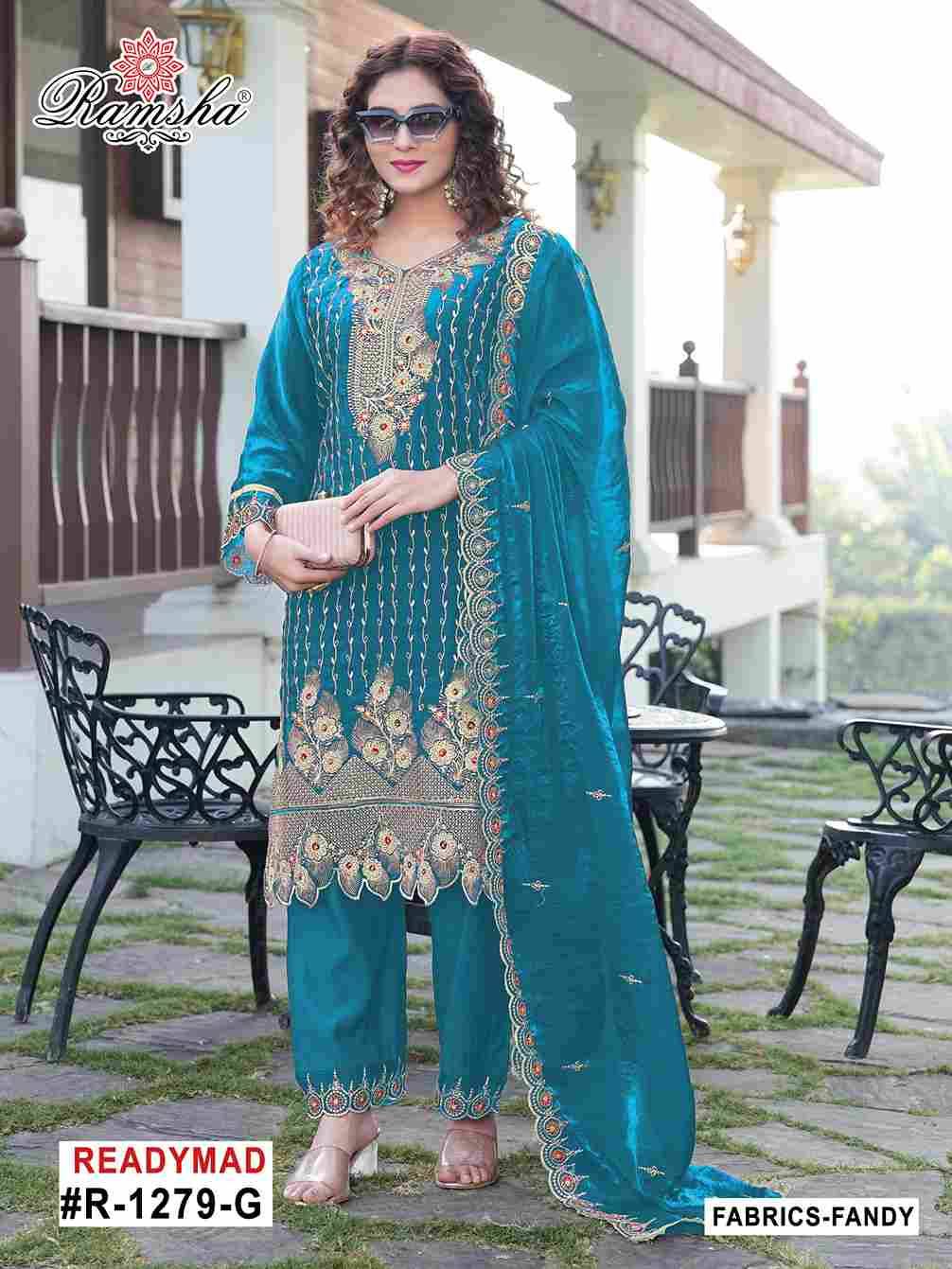 Ramsha 1279 Colours Vol-2 By Ramsha 1279-E To 1279-H Series Beautiful Pakistani Suits Colorful Stylish Fancy Casual Wear & Ethnic Wear Fandy Dresses At Wholesale Price