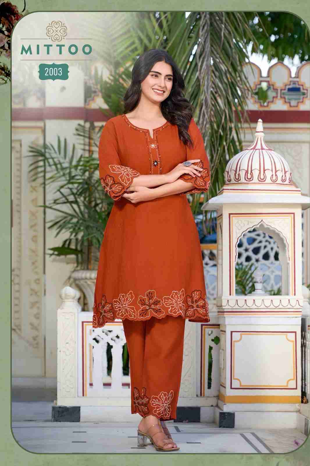 Krivaa By Mittoo 2001 To 2006 Series Designer Stylish Fancy Colorful Beautiful Party Wear & Ethnic Wear Collection Viscose Kurtis With Bottom At Wholesale Price