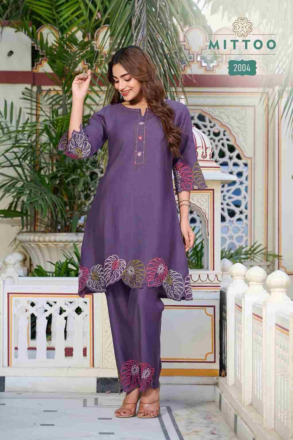 Krivaa By Mittoo 2001 To 2006 Series Designer Stylish Fancy Colorful Beautiful Party Wear & Ethnic Wear Collection Viscose Kurtis With Bottom At Wholesale Price