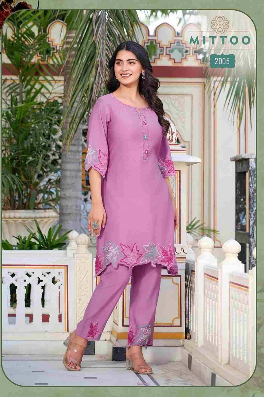 Krivaa By Mittoo 2001 To 2006 Series Designer Stylish Fancy Colorful Beautiful Party Wear & Ethnic Wear Collection Viscose Kurtis With Bottom At Wholesale Price