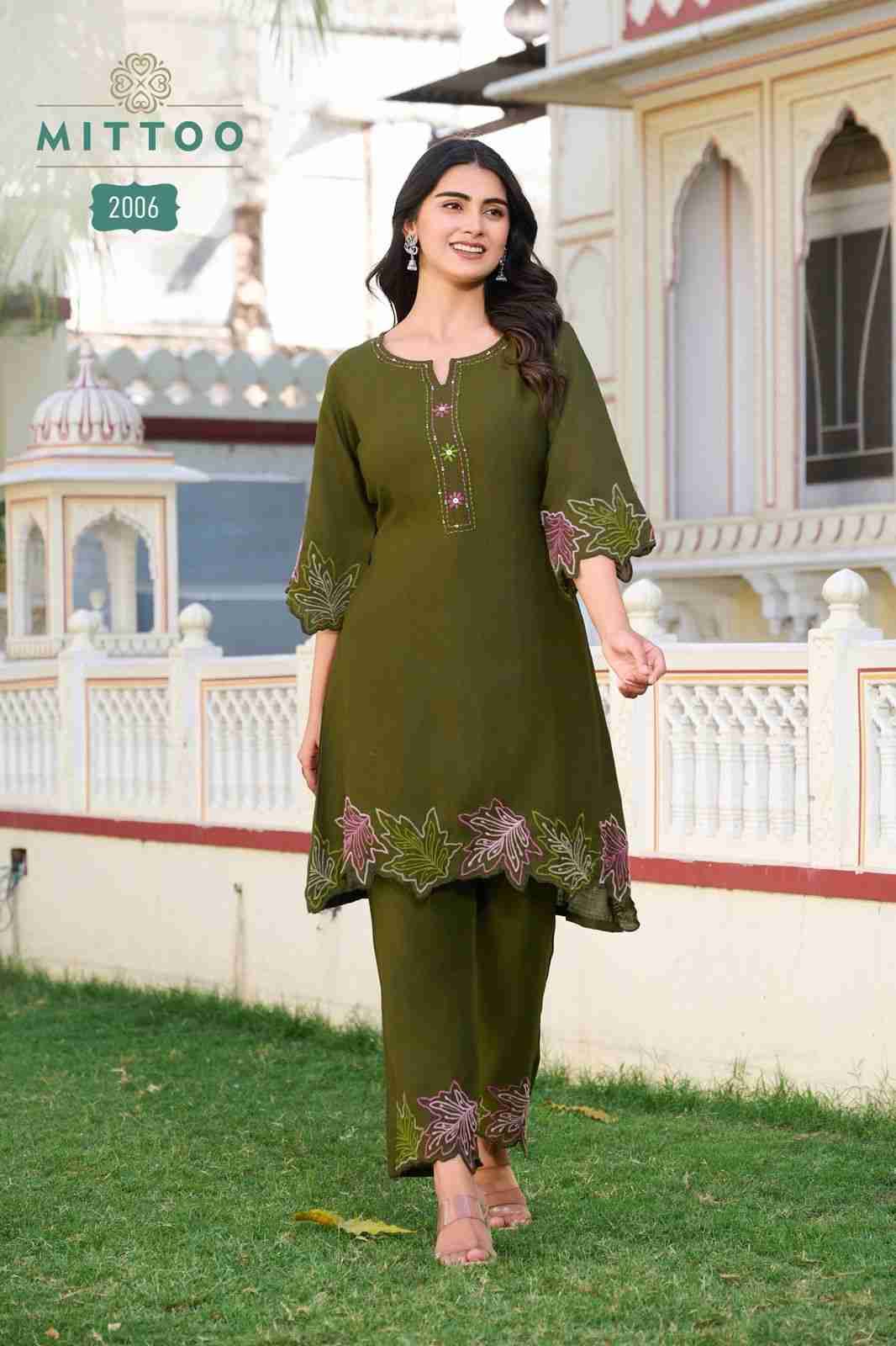 Krivaa By Mittoo 2001 To 2006 Series Designer Stylish Fancy Colorful Beautiful Party Wear & Ethnic Wear Collection Viscose Kurtis With Bottom At Wholesale Price