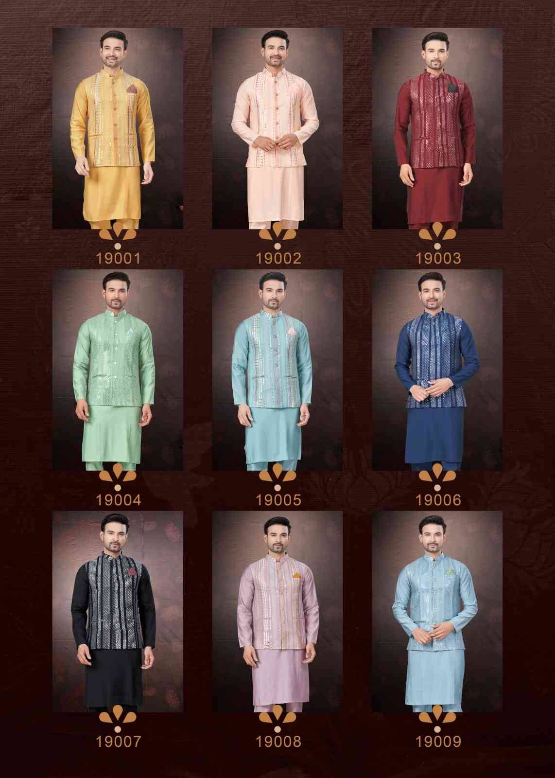 Wedding Collection Vol-19 By Outluk 19001 To 19009 Series Beautiful Colorful Stylish Fancy Casual Wear & Ethnic Wear & Ready To Wear Pure Silk Kurtas With And Jackets At Wholesale Price