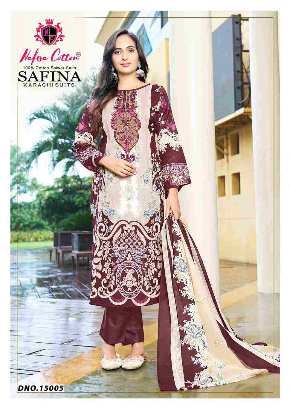 Safina Vol-15 By Nafisa Cotton 15001 To 15006 Series Beautiful Festive Suits Colorful Stylish Fancy Casual Wear & Ethnic Wear Pure Cotton Embroidered Dresses At Wholesale Price