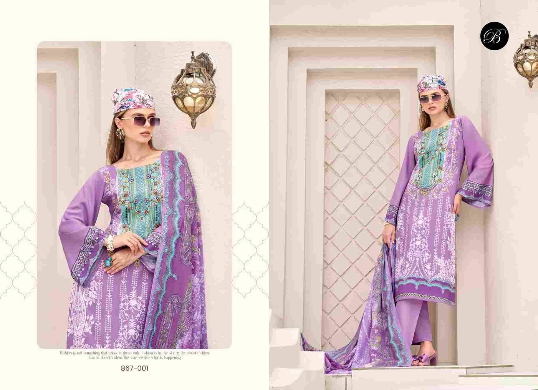 Riwayat Vol-12 By Belliza 867-001 To 867-008 Series Beautiful Festive Suits Stylish Fancy Colorful Casual Wear & Ethnic Wear Pure Viscose Rayon Print Dresses At Wholesale Price