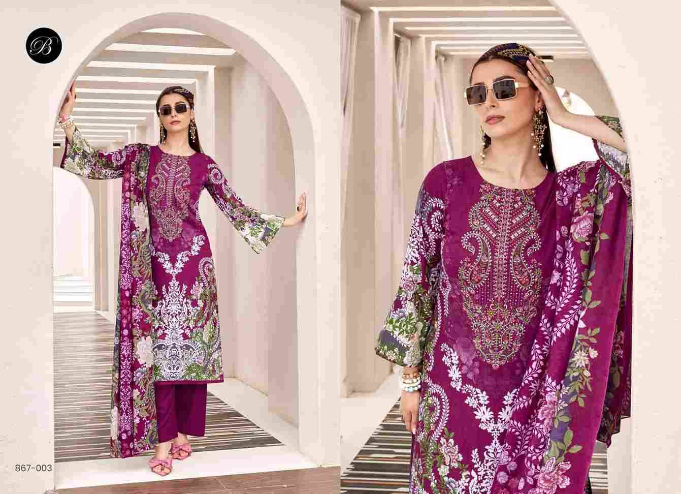 Riwayat Vol-12 By Belliza 867-001 To 867-008 Series Beautiful Festive Suits Stylish Fancy Colorful Casual Wear & Ethnic Wear Pure Viscose Rayon Print Dresses At Wholesale Price