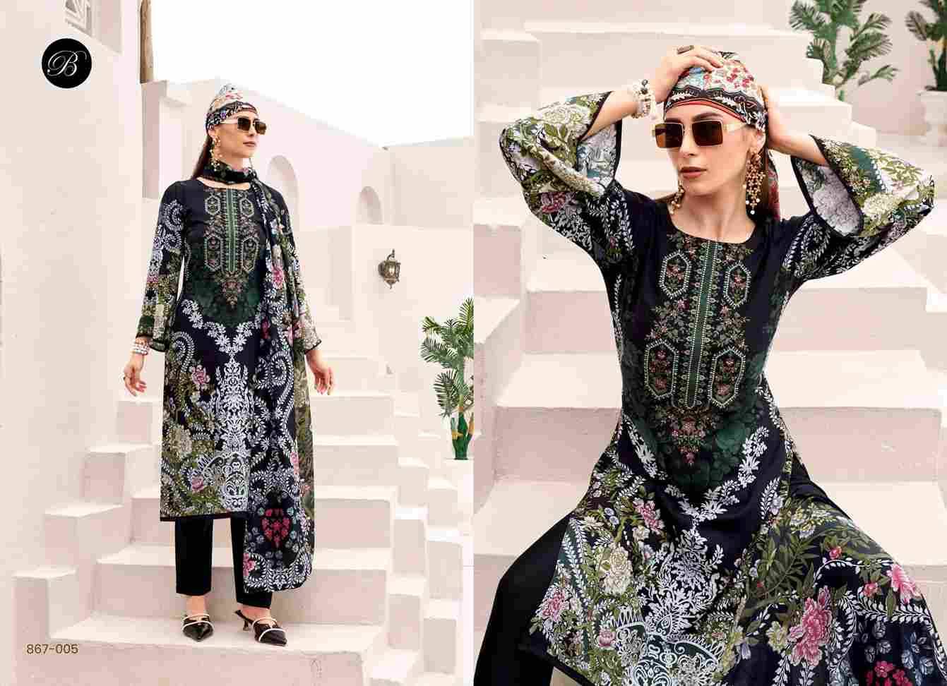 Riwayat Vol-12 By Belliza 867-001 To 867-008 Series Beautiful Festive Suits Stylish Fancy Colorful Casual Wear & Ethnic Wear Pure Viscose Rayon Print Dresses At Wholesale Price