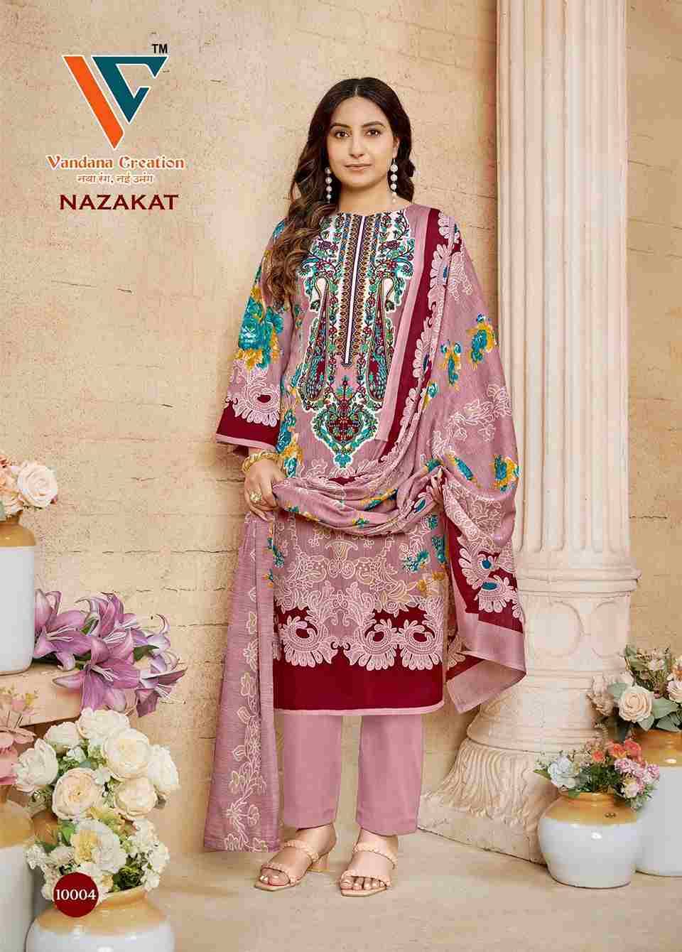 Nazakat Vol-10 By Vandana Creation 10001 To 10008 Series Beautiful Festive Suits Stylish Fancy Colorful Casual Wear & Ethnic Wear Soft Cotton Print Dresses At Wholesale Price