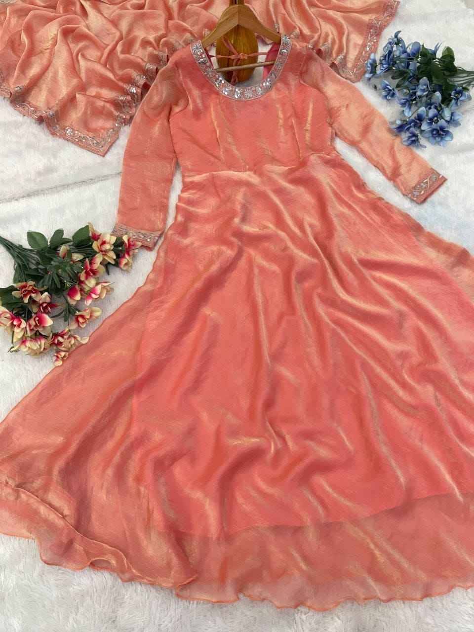 Kl-23 By Fashid Wholesale 01 To 04 Series Designer Beautiful Collection Occasional Wear & Party Wear Heavy Fendy Silk Gowns At Wholesale Price