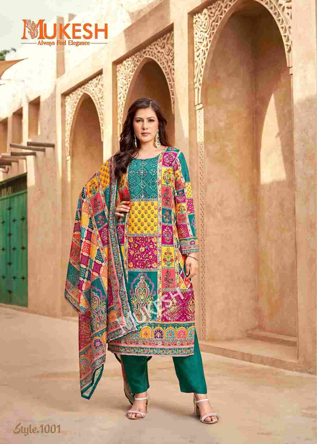 Bin Saeed By Mukesh 1001 To 1006 Series Beautiful Festive Suits Colorful Stylish Fancy Casual Wear & Ethnic Wear Pure Muslin Dresses At Wholesale Price