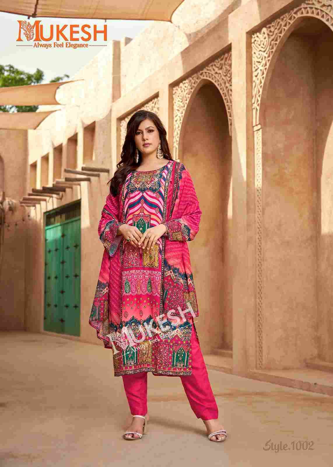 Bin Saeed By Mukesh 1001 To 1006 Series Beautiful Festive Suits Colorful Stylish Fancy Casual Wear & Ethnic Wear Pure Muslin Dresses At Wholesale Price