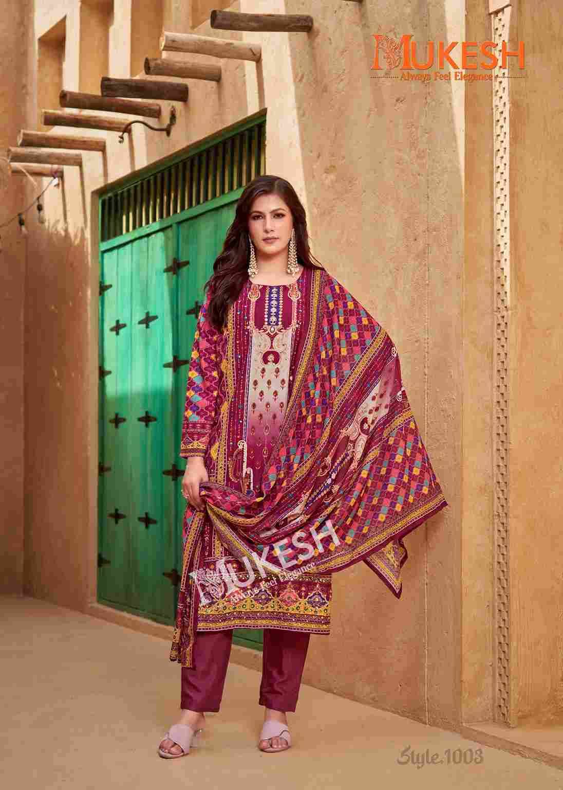 Bin Saeed By Mukesh 1001 To 1006 Series Beautiful Festive Suits Colorful Stylish Fancy Casual Wear & Ethnic Wear Pure Muslin Dresses At Wholesale Price