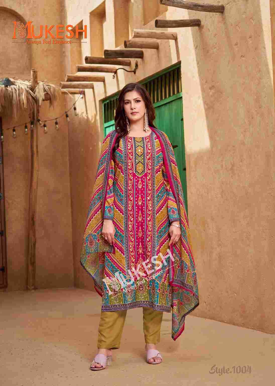 Bin Saeed By Mukesh 1001 To 1006 Series Beautiful Festive Suits Colorful Stylish Fancy Casual Wear & Ethnic Wear Pure Muslin Dresses At Wholesale Price