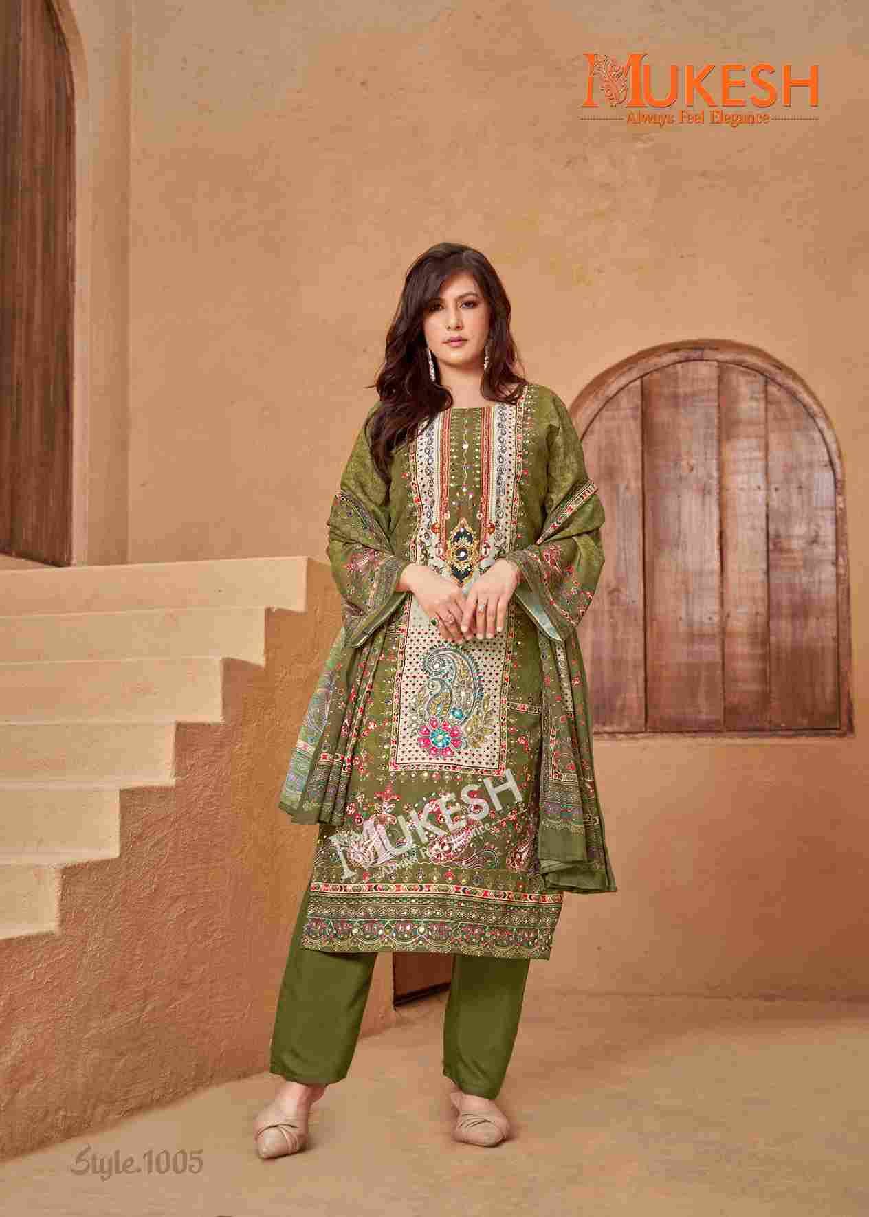 Bin Saeed By Mukesh 1001 To 1006 Series Beautiful Festive Suits Colorful Stylish Fancy Casual Wear & Ethnic Wear Pure Muslin Dresses At Wholesale Price