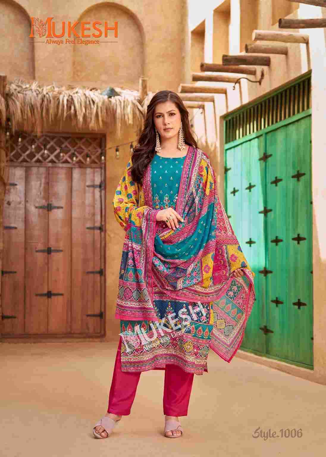 Bin Saeed By Mukesh 1001 To 1006 Series Beautiful Festive Suits Colorful Stylish Fancy Casual Wear & Ethnic Wear Pure Muslin Dresses At Wholesale Price