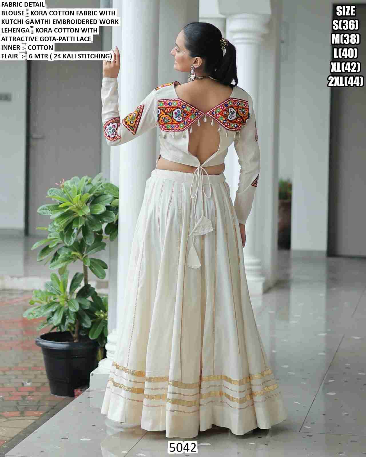 5042 By Fashid Wholesale Navratri Wear Collection Beautiful Stylish Colorful Fancy Party Wear & Occasional Wear Cotton Lehengas At Wholesale Price
