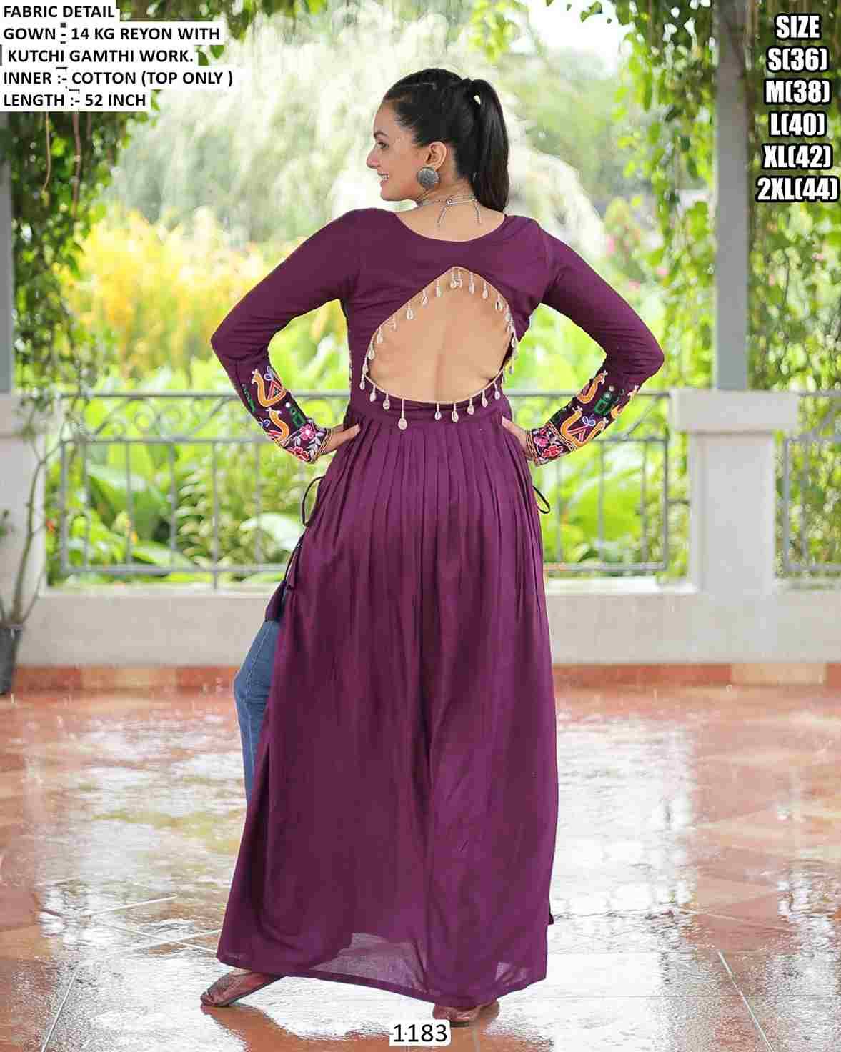 1183 By Fashid Wholesale 1183-A To 1183-C Series Beautiful Stylish Fancy Colorful Casual Wear & Ethnic Wear Rayon Gowns At Wholesale Price