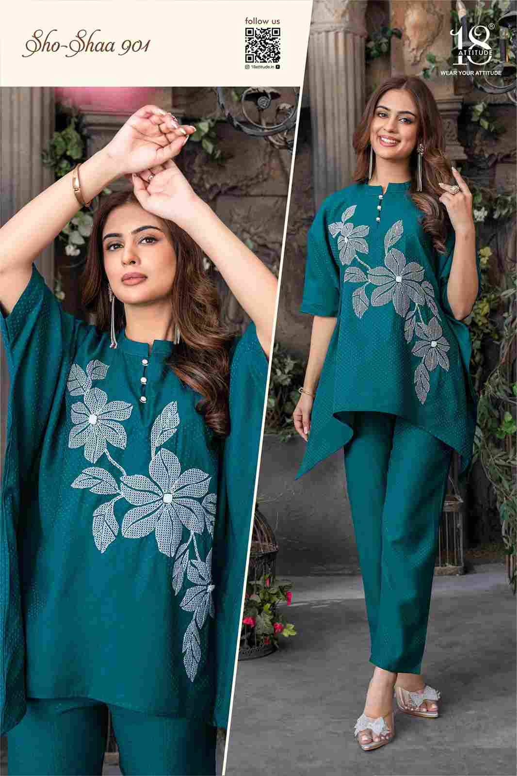 Sho-Shaa Vol-9 By 18 Attitude 01 To 05 Series Designer Stylish Fancy Colorful Beautiful Party Wear & Ethnic Wear Collection Roma Jacquard Co-Ords At Wholesale Price