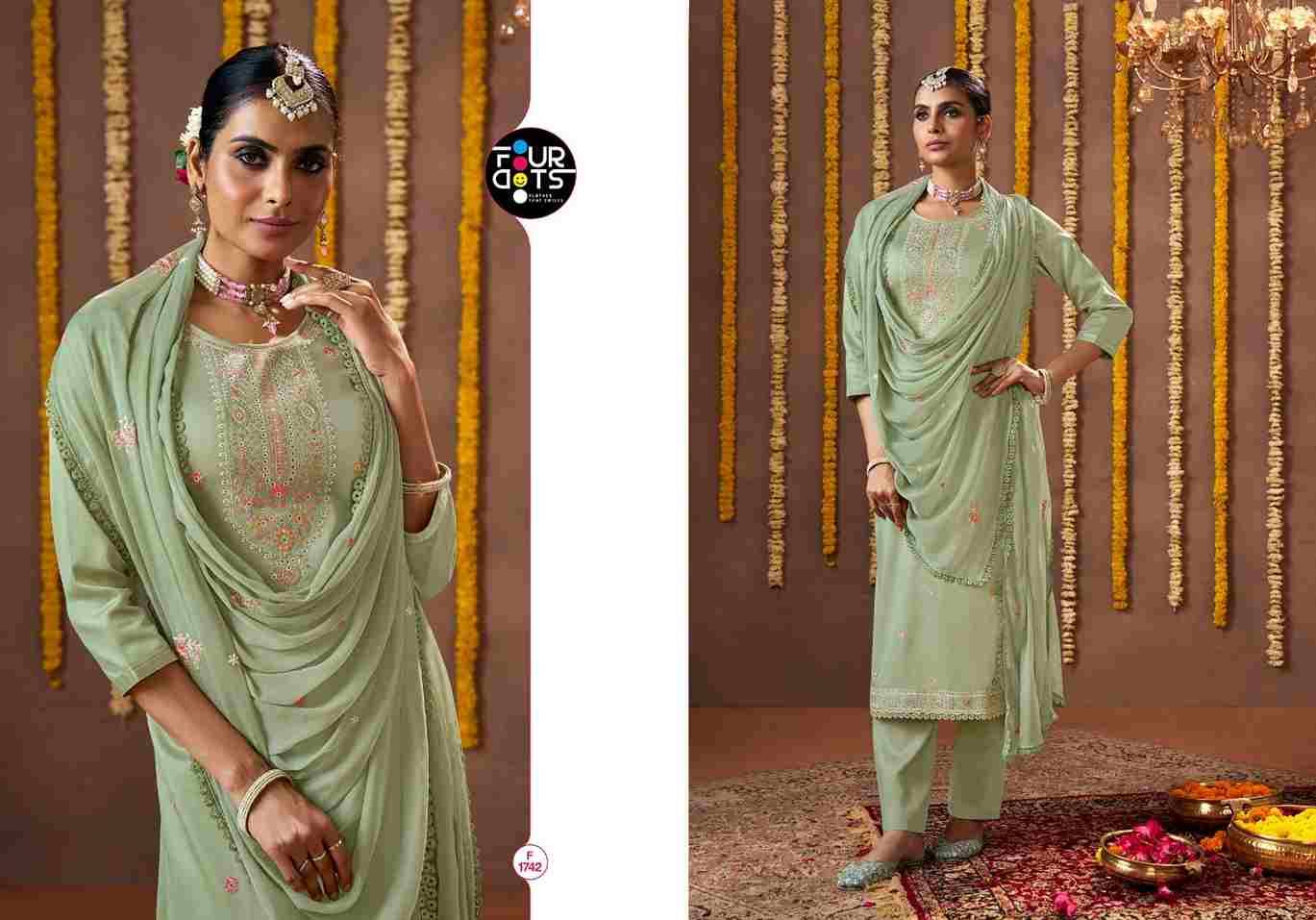 Madhur By Four Dots 1741 To 1744 Series Designer Stylish Fancy Colorful Beautiful Party Wear & Ethnic Wear Collection Jam Cotton Dresses At Wholesale Price