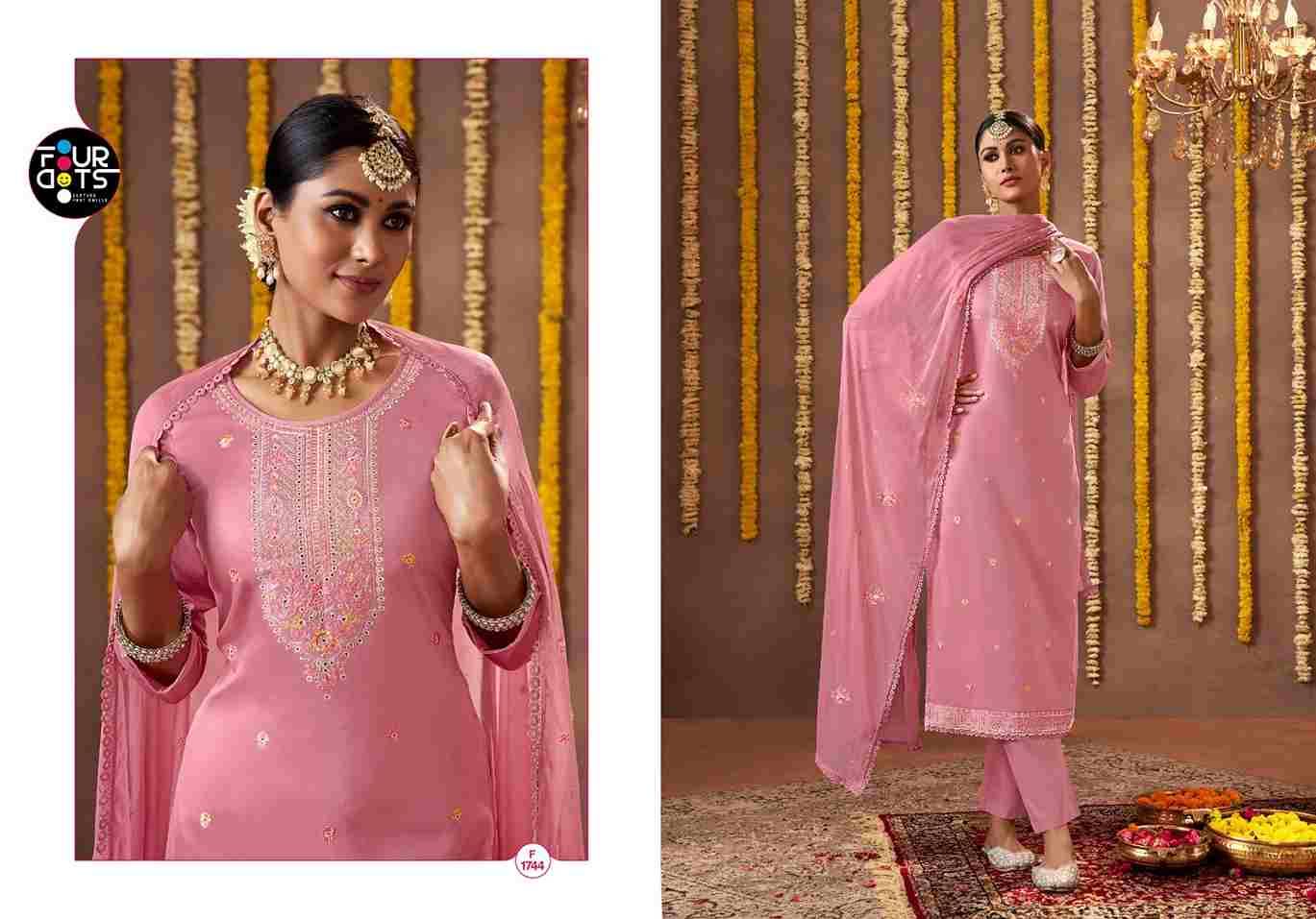 Madhur By Four Dots 1741 To 1744 Series Designer Stylish Fancy Colorful Beautiful Party Wear & Ethnic Wear Collection Jam Cotton Dresses At Wholesale Price