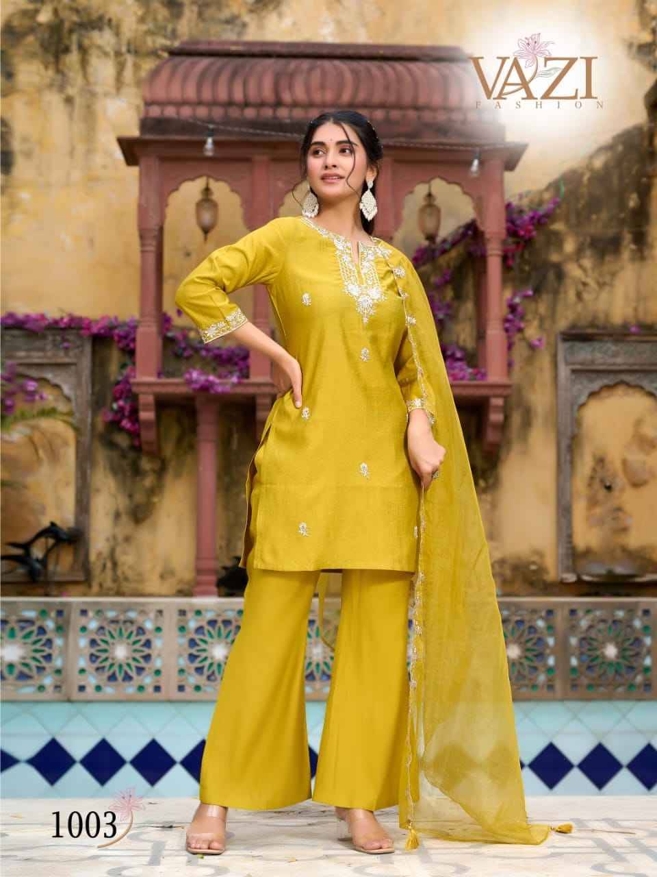 Bell Bottom By Vazi 1001 To 1004 Series Designer Stylish Fancy Colorful Beautiful Party Wear & Ethnic Wear Collection Vertican Dresses At Wholesale Price