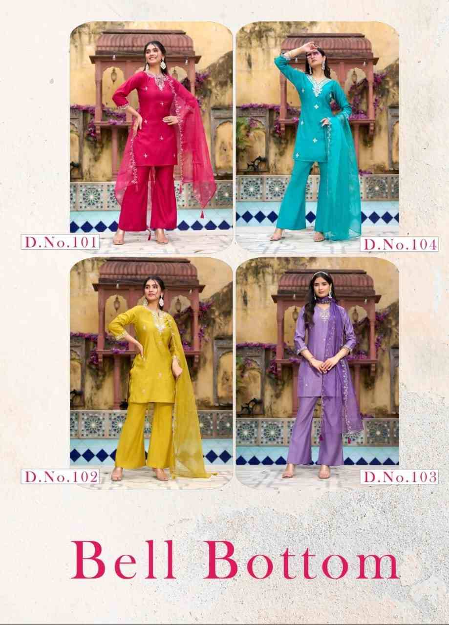 Bell Bottom By Vazi 1001 To 1004 Series Designer Stylish Fancy Colorful Beautiful Party Wear & Ethnic Wear Collection Vertican Dresses At Wholesale Price