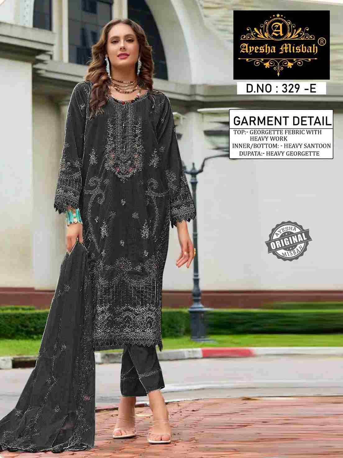 Ayesha Misbah 329 Colours By Fashid Wholesale 329-A To 329-F Series Beautiful Pakistani Suits Colorful Stylish Fancy Casual Wear & Ethnic Wear Georgette Embroidered Dresses At Wholesale Price