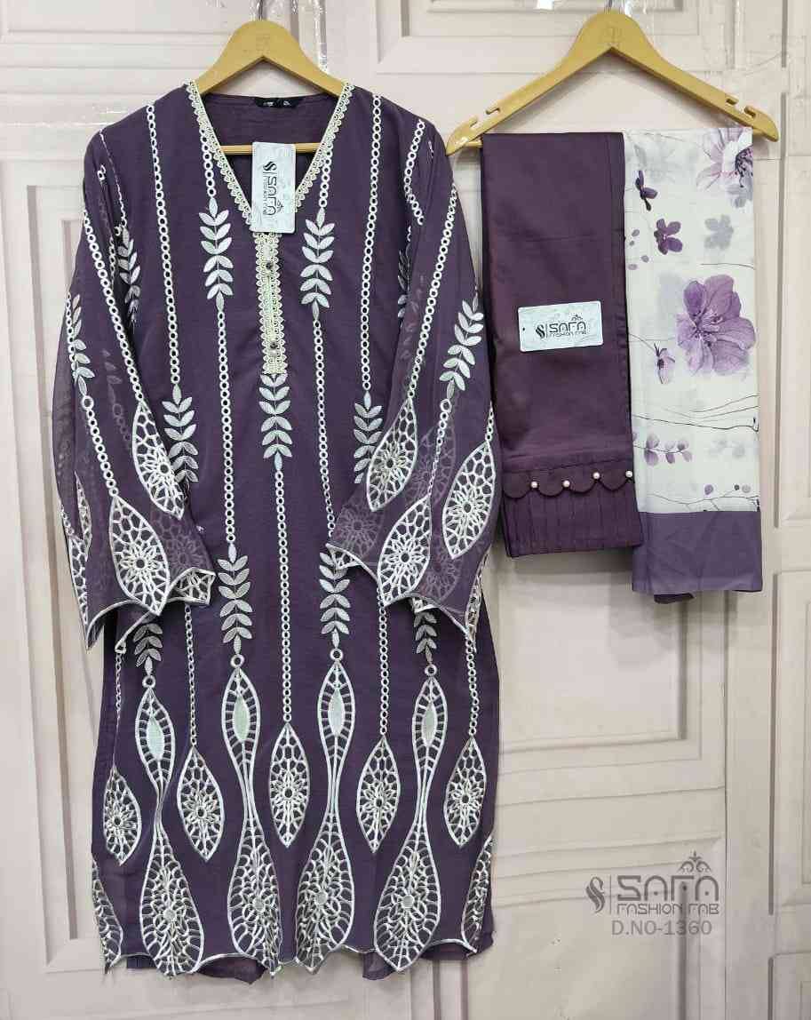 Safa 1360 Colours By Safa Fashion 1360-A To 1360-C Series Designer Stylish Fancy Colorful Beautiful Party Wear & Ethnic Wear Collection Fancy Dresses At Wholesale Price