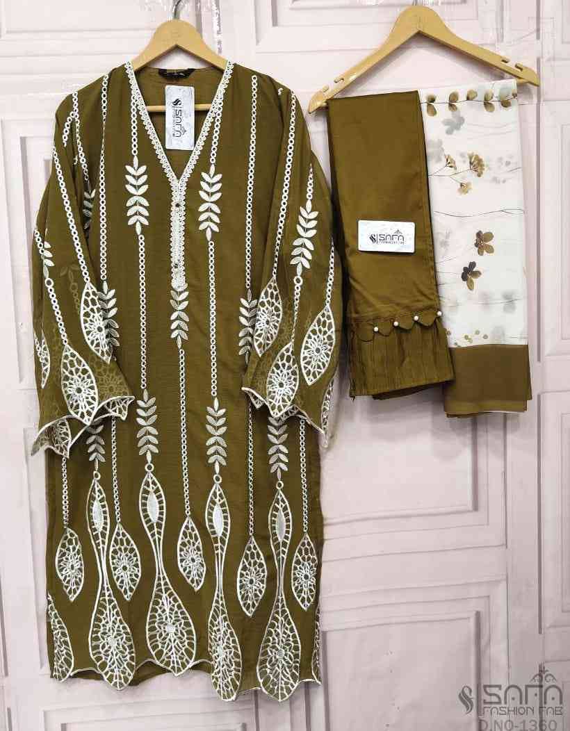 Safa 1360 Colours By Safa Fashion 1360-A To 1360-C Series Designer Stylish Fancy Colorful Beautiful Party Wear & Ethnic Wear Collection Fancy Dresses At Wholesale Price