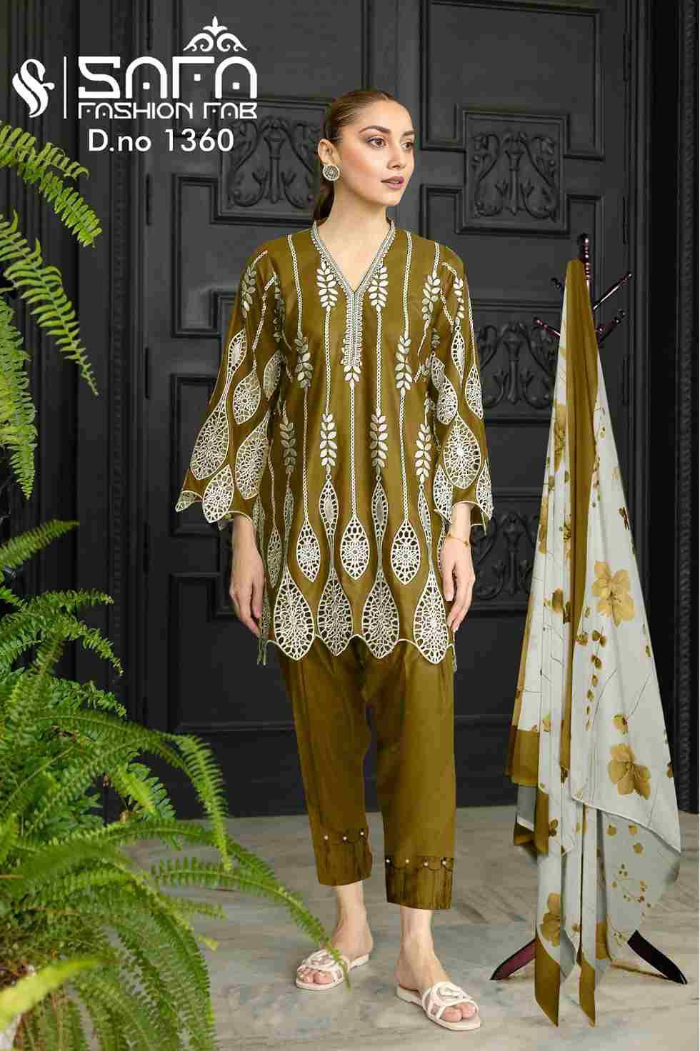 Safa 1360 Colours By Safa Fashion 1360-A To 1360-C Series Designer Stylish Fancy Colorful Beautiful Party Wear & Ethnic Wear Collection Fancy Dresses At Wholesale Price