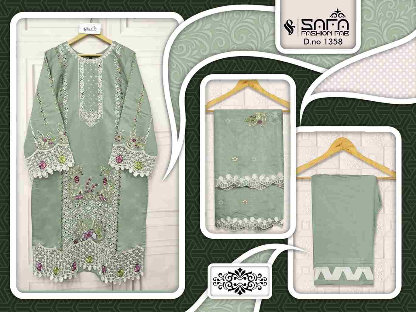 Safa 1358 Colours By Safa Fashion 1358-A To 1358-C Series Designer Stylish Fancy Colorful Beautiful Party Wear & Ethnic Wear Collection Viscose Dresses At Wholesale Price