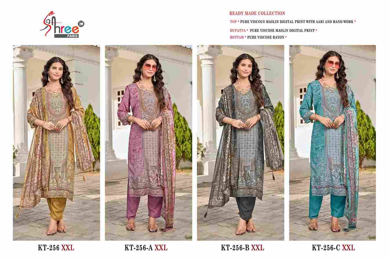 Shree Fabs Hit Design KT-256 By Shree Fabs KT-256 To KT-256-C Series Designer Pakistani Suits Beautiful Fancy Stylish Colorful Party Wear & Occasional Wear Pure Viscose Muslin Embroidery Dresses At Wholesale Price