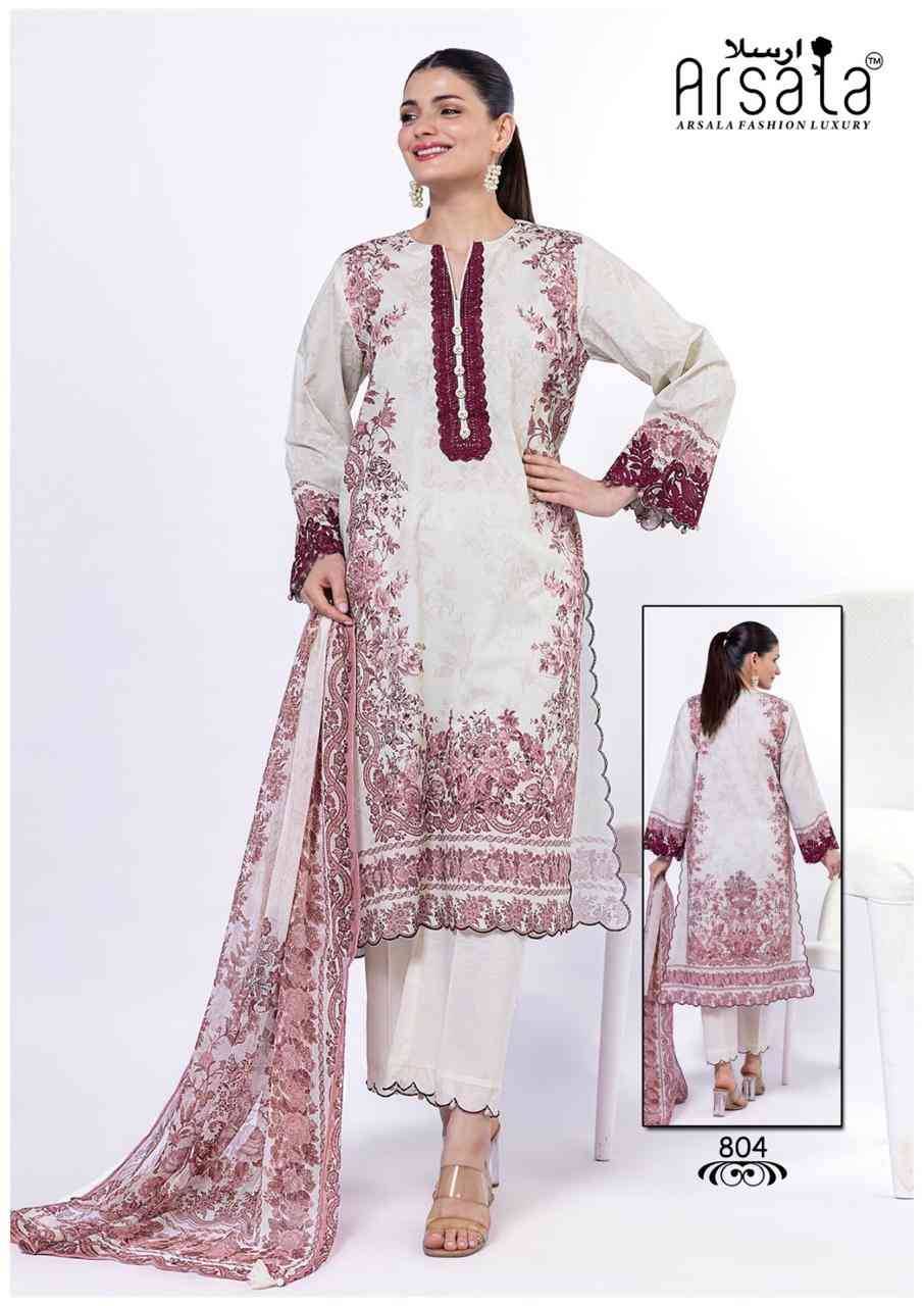 Amira Vol-8 By Arsala 801 To 806 Series Beautiful Festive Suits Stylish Fancy Colorful Casual Wear & Ethnic Wear Pure Lawn Cotton Print Dresses At Wholesale Price