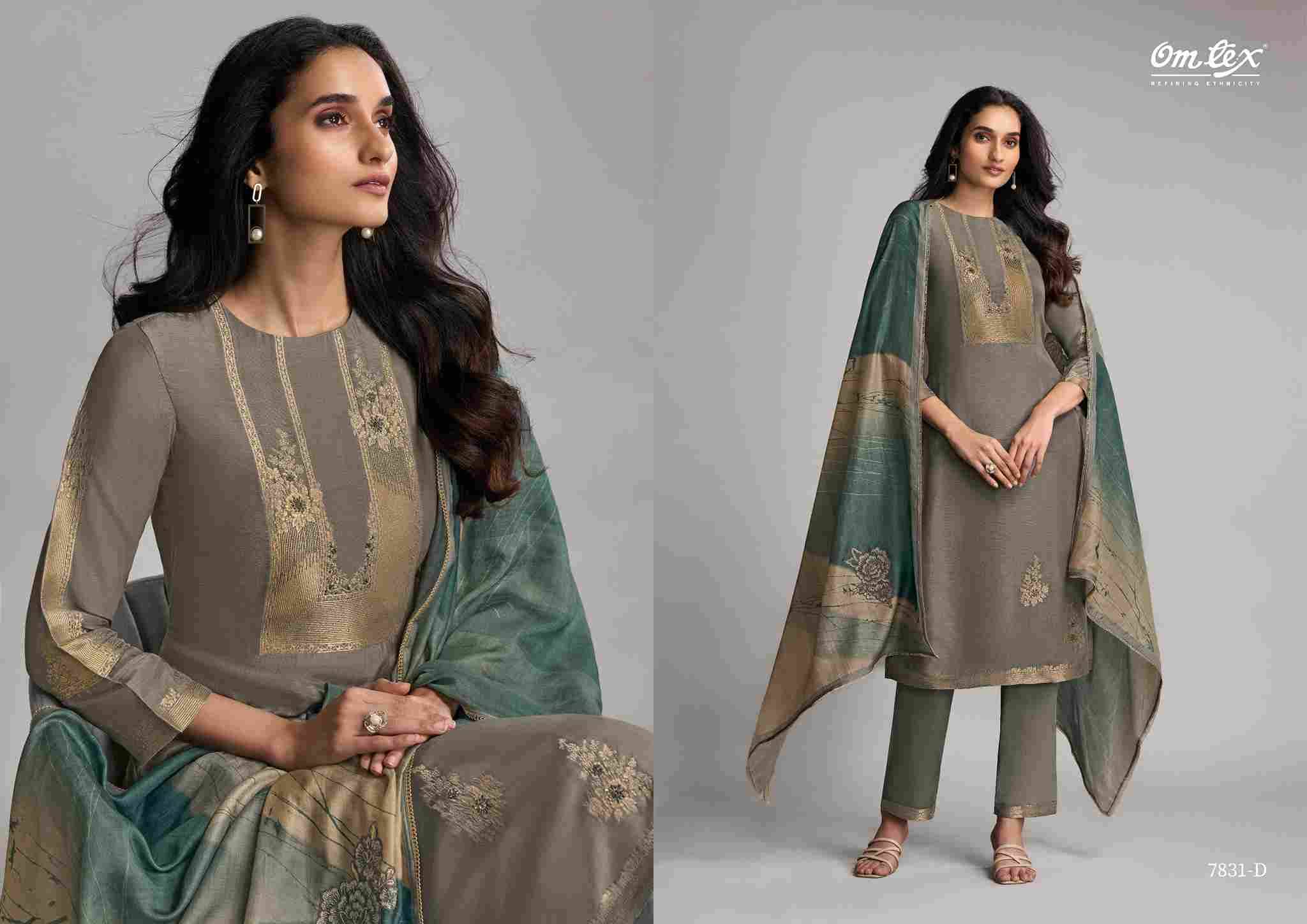 Nazakat Nova By Om Tex 7831-A To 7831-D Series Beautiful Suits Stylish Fancy Colorful Party Wear & Ethnic Wear Muslin Jacquard Dresses At Wholesale Price