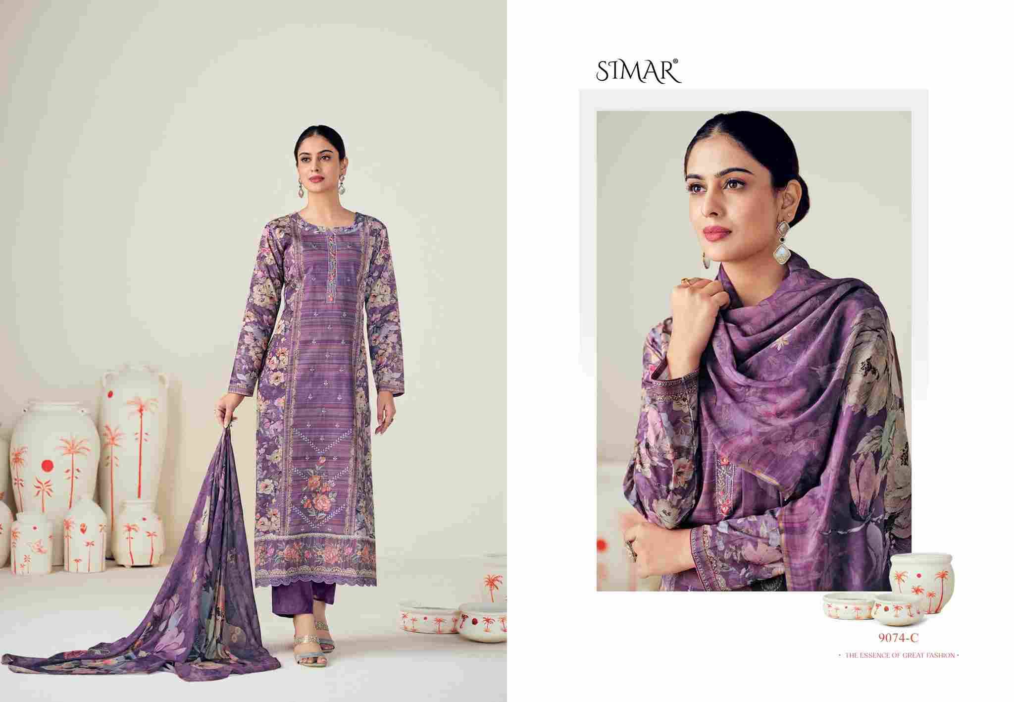 Rumi-9074 By Simar 9074-A To 9074-D Series Designer Festive Suits Beautiful Stylish Fancy Colorful Party Wear & Occasional Wear Modal Muslin Dresses At Wholesale Price