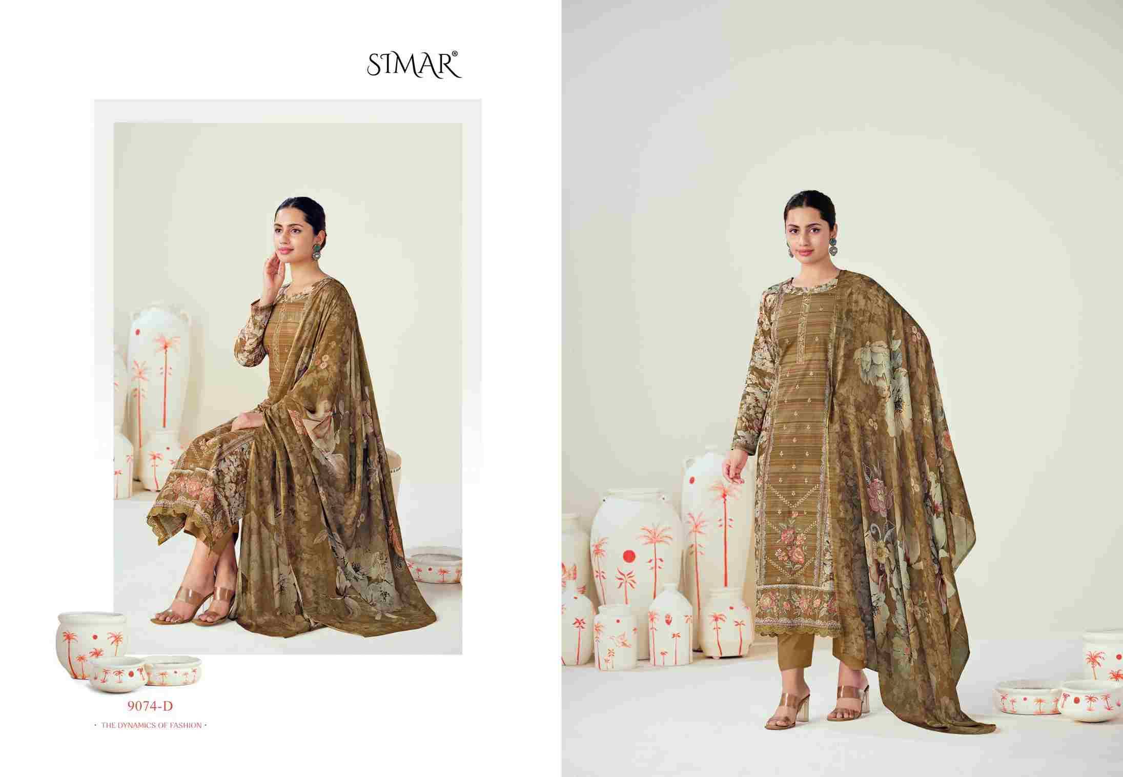 Rumi-9074 By Simar 9074-A To 9074-D Series Designer Festive Suits Beautiful Stylish Fancy Colorful Party Wear & Occasional Wear Modal Muslin Dresses At Wholesale Price