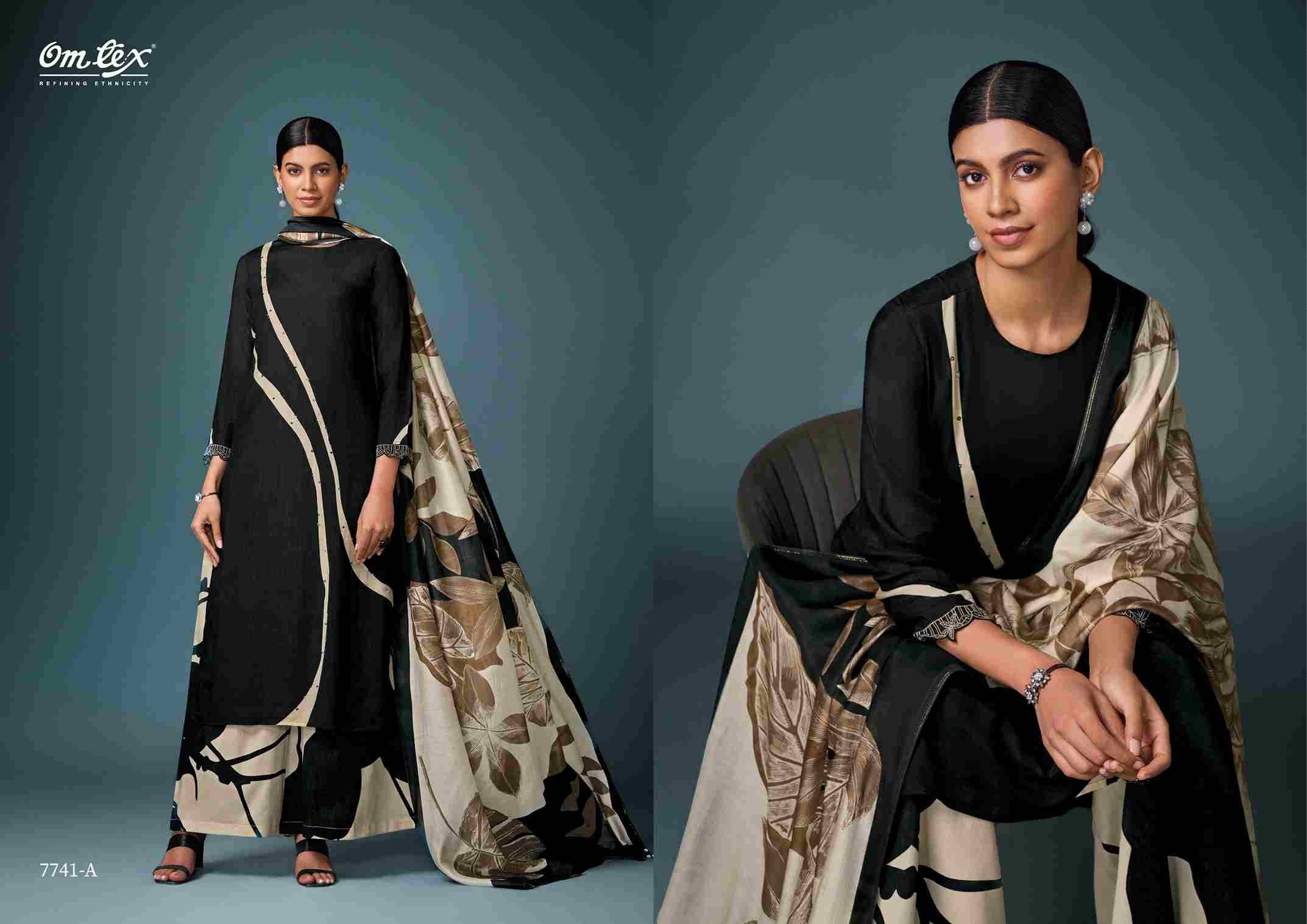 Kavach By Om Tex 7741-A To 7741-D Series Beautiful Suits Stylish Fancy Colorful Party Wear & Ethnic Wear Silk Dresses At Wholesale Price