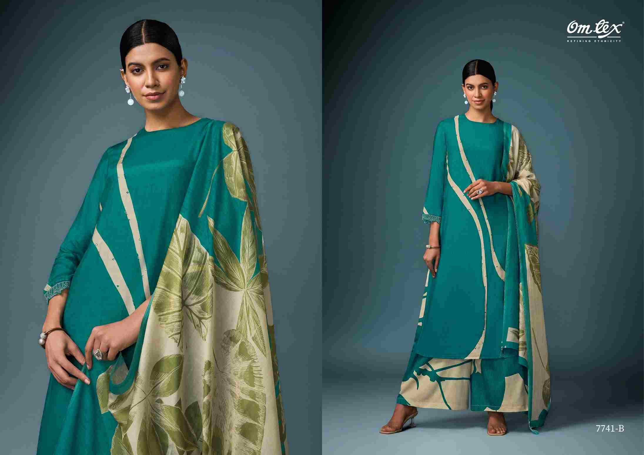 Kavach By Om Tex 7741-A To 7741-D Series Beautiful Suits Stylish Fancy Colorful Party Wear & Ethnic Wear Silk Dresses At Wholesale Price