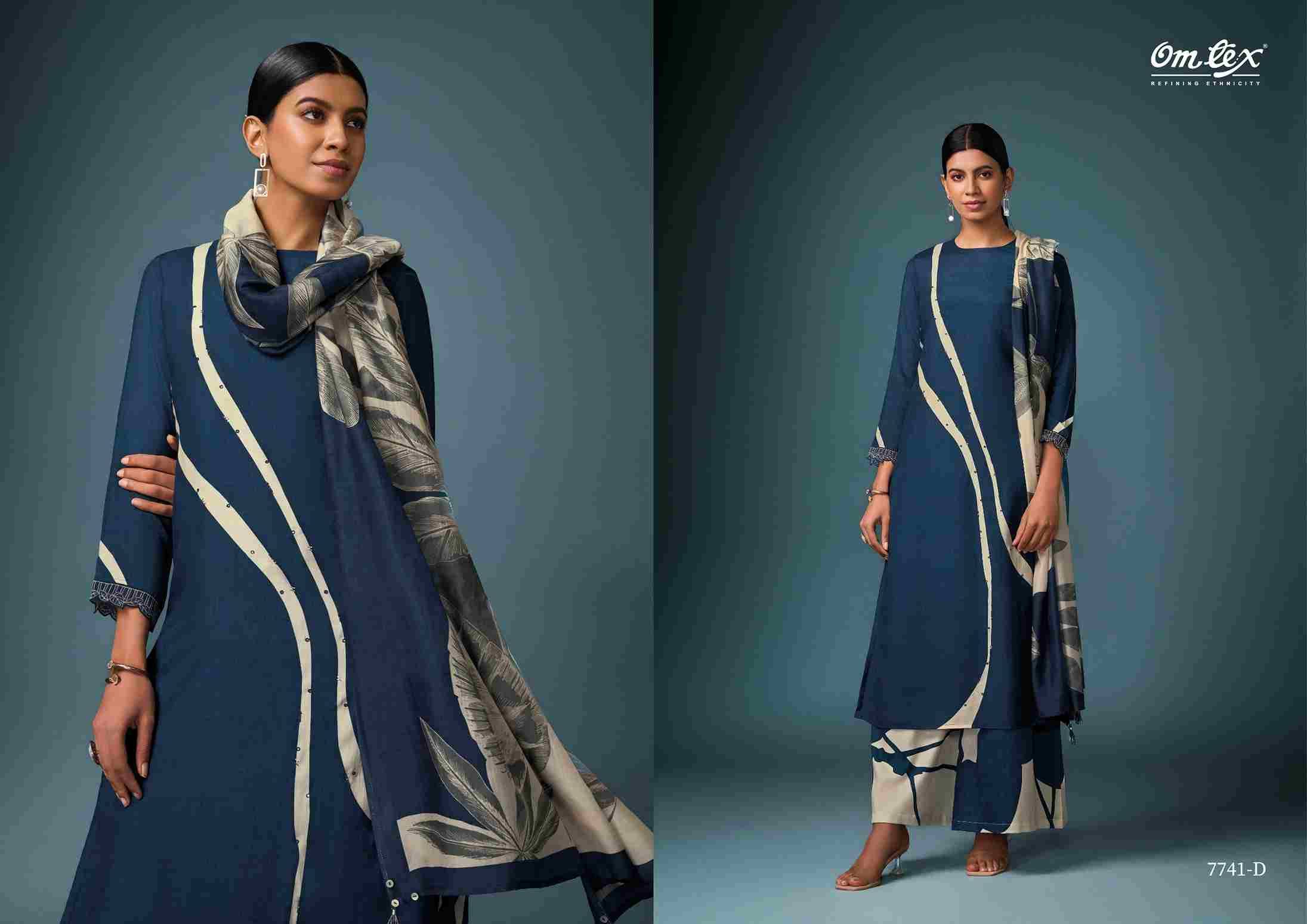 Kavach By Om Tex 7741-A To 7741-D Series Beautiful Suits Stylish Fancy Colorful Party Wear & Ethnic Wear Silk Dresses At Wholesale Price