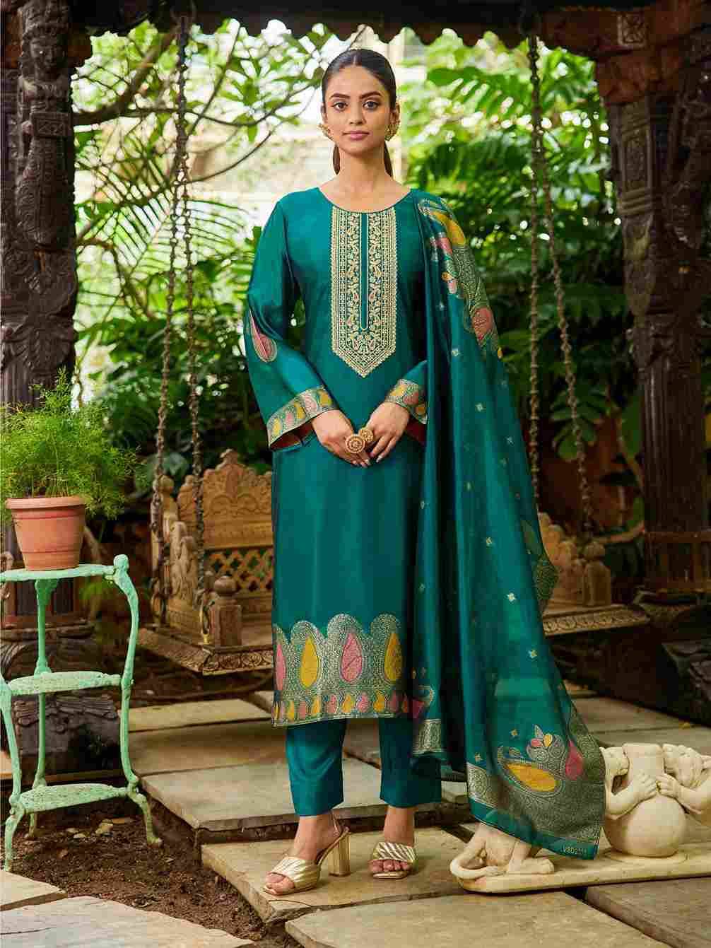 Nova By Ibiza 16046 To 16049 Series Designer Festive Suits Beautiful Fancy Stylish Colorful Party Wear & Occasional Wear Pure Bangalori Silk Jacquard Dresses At Wholesale Price